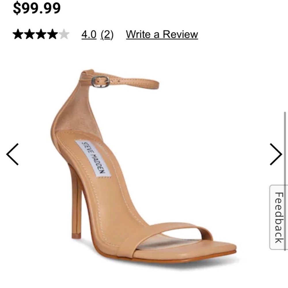 Steve Madden Nude Ankle Strap Heels